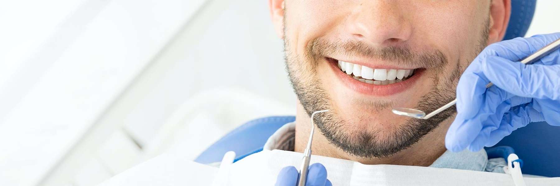 Man getting a dental exam