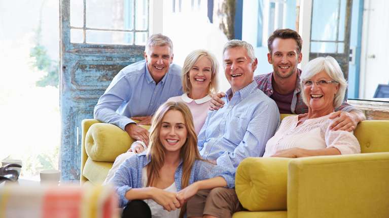 muilt-generational family smiling | huntsville dentist